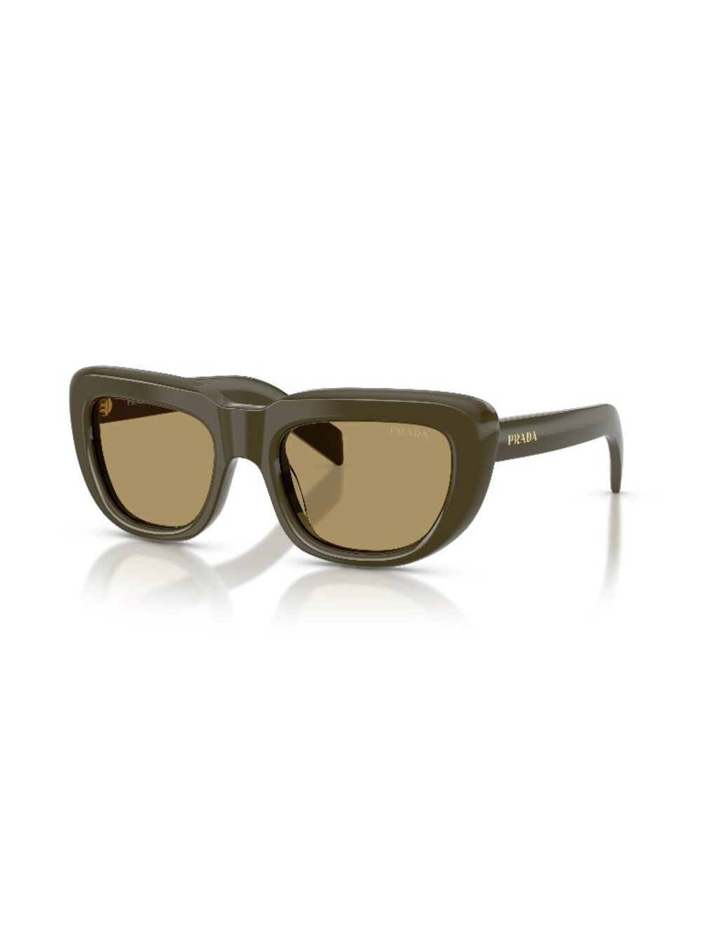 New Prada Women's Sunglasses Green Lens Acetate Frame PR D07S 26J70G 53